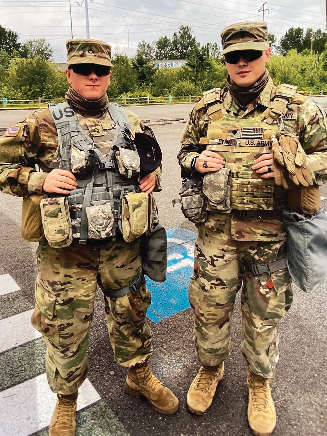 Although they were serving in different units, the Lynn brothers were both called upon to help during the Seattle riots and were pleasantly surprised to run into each other.
